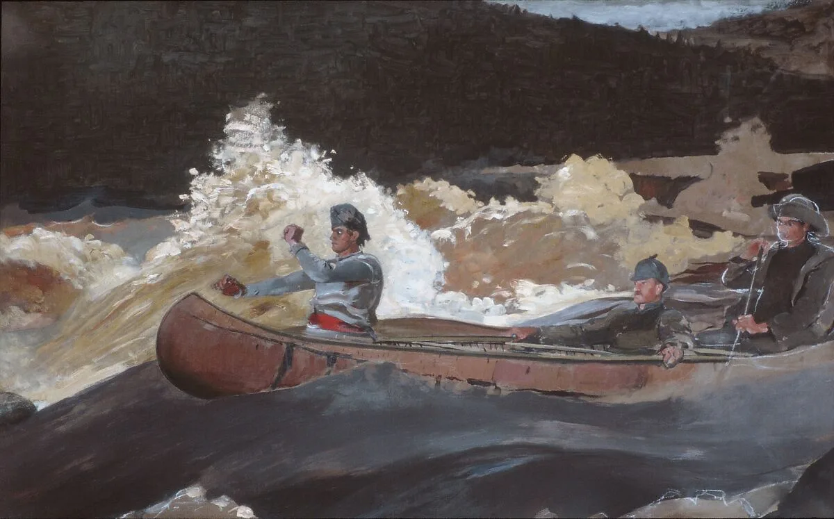Shooting the Rapids, Saguenay River — Winslow Homer