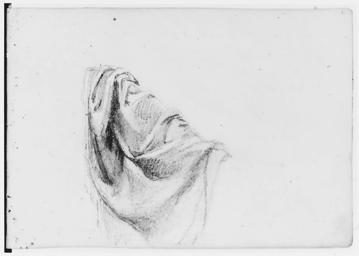 Drapery Study (from Sketchbook) — Asher Brown Durand