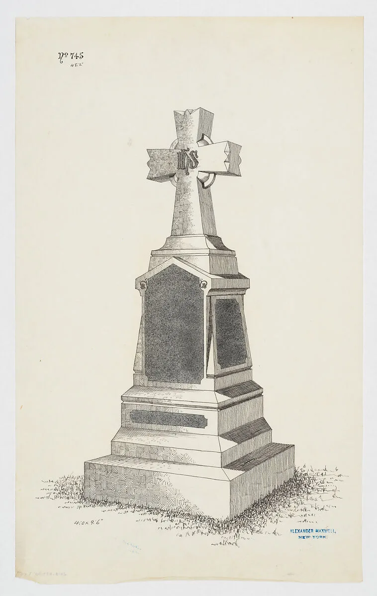Grave Monument with Cross, No. 745 — Alexander Maxwell
