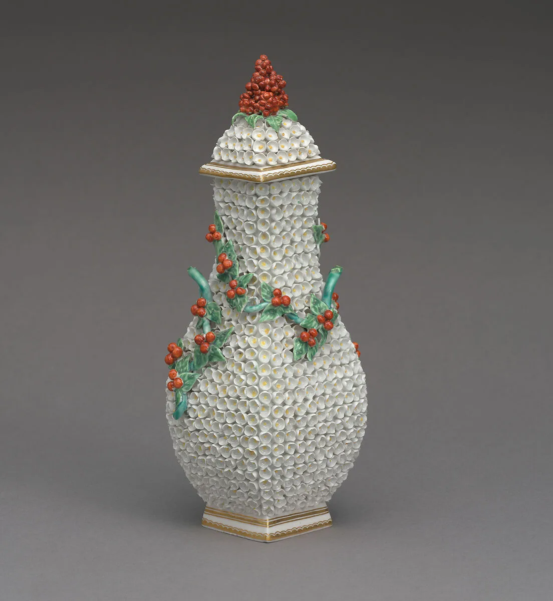 Vase with cover — Chelsea Porcelain Manufactory