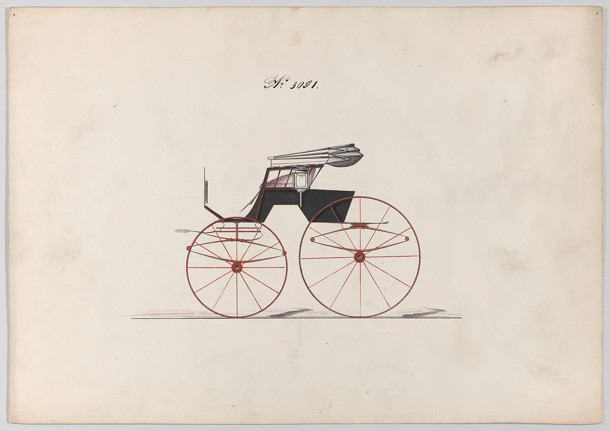 Design for Stick Seat Road Wagon, no. 3091 — Brewster & Co.