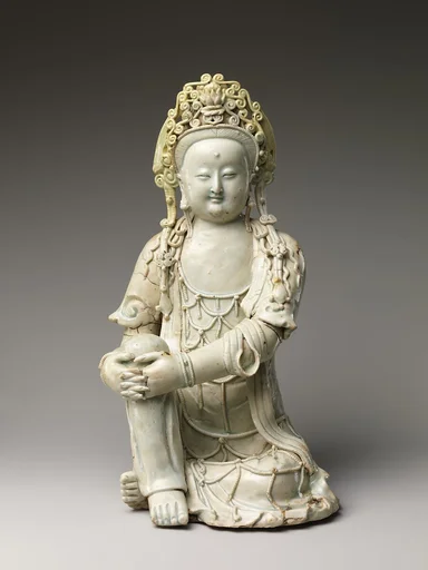 元 景德鎮窯青白瓷菩薩像|Bodhisattva