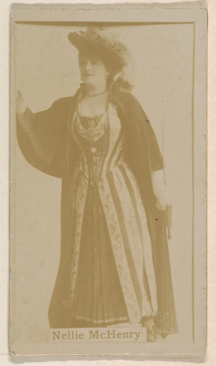 Nellie McHenry, from the Actresses series (N245) issued by Kinney Brothers to promote Sweet Caporal Cigarettes — Kinney Brothers Tobacco Company