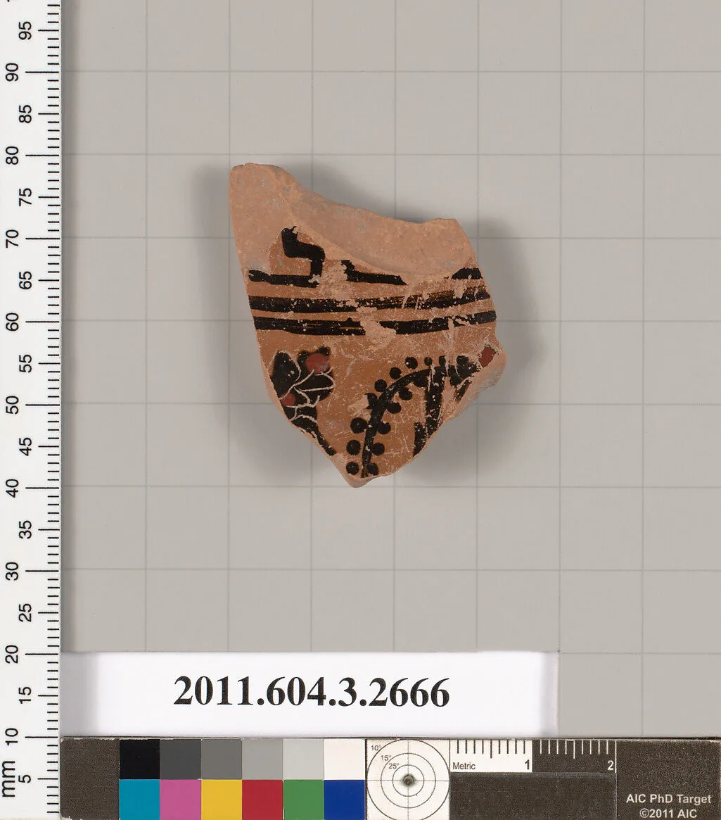 Terracotta fragment of an olpe (jug) — Unknown