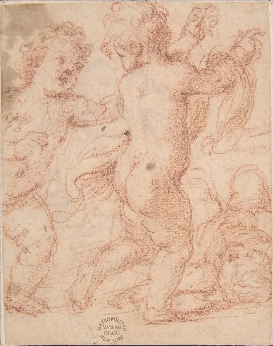 Studies of Children — Anonymous, Italian, Roman-Bolognese, 17th century