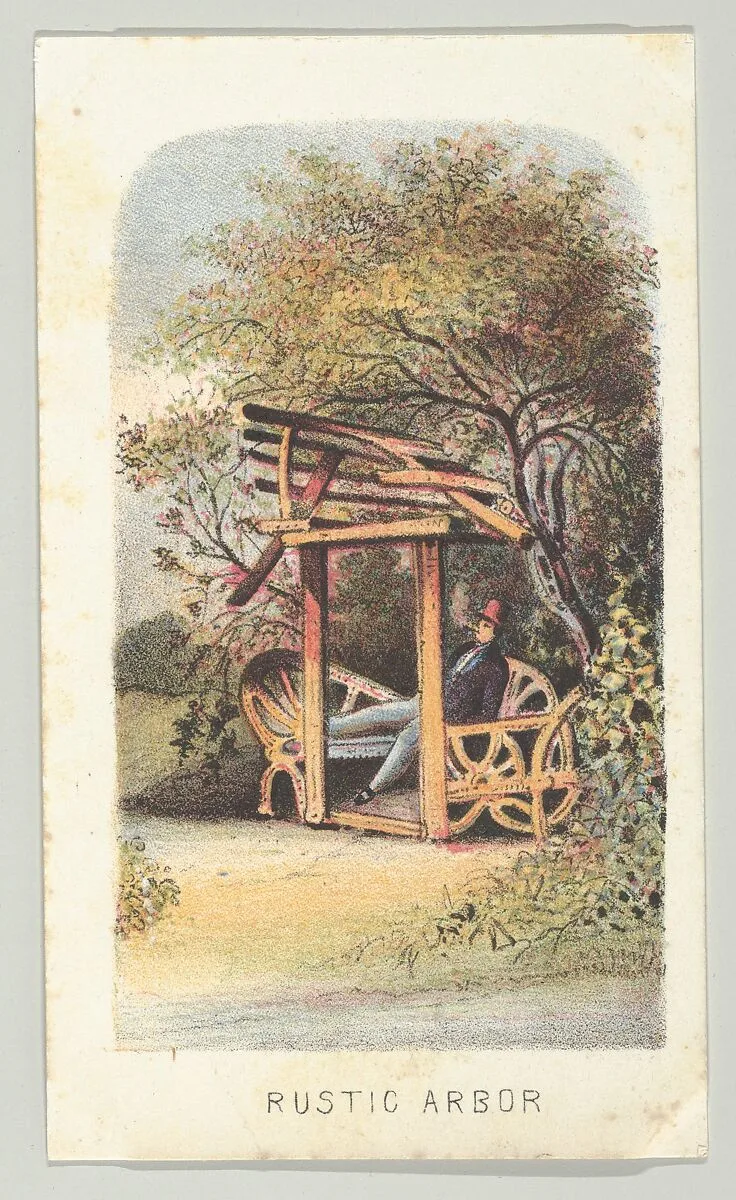 Rustic Arbor, from the series, Views in Central Park, New York, Part 2 — Louis Prang & Co.