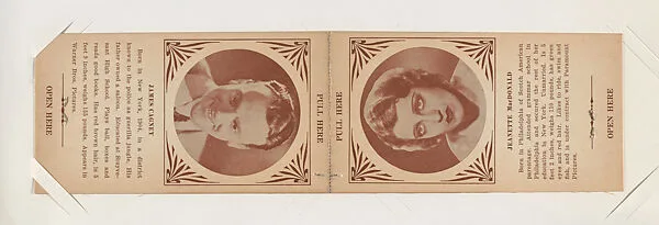 James Cagney and Jeanette MacDonald from Star Folders Special Cards (W439) — Unknown