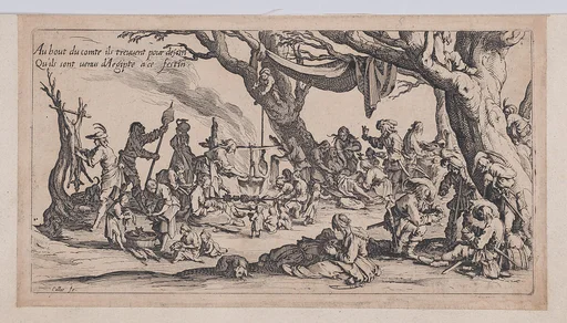Le Halte des Bohémiens: Les Apprêts du Festin (The Gypsy Stopover: The Preparations for the Feast) , from "Le Bohémiens, série appelée aussi Les Égyptiens, La Marche des Bohémiens, La Vie Errante des Bohémiens, Les Marches Égyptiennes" (The Gypsies, series also called The Egyptians, The Gypsy Troops, The Wandering Lives of Gypsies, The Egyptian Troops)