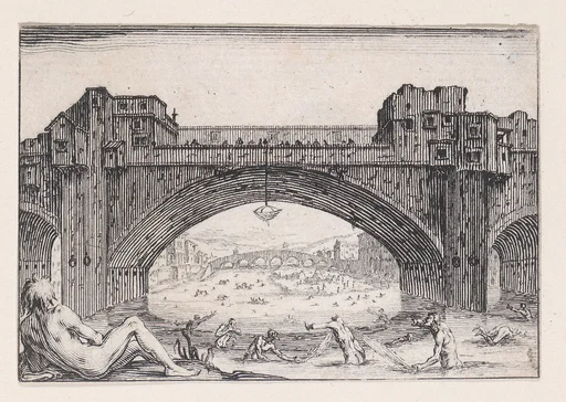 Le Ponte-Vecchio, a Florence (The Ponte-Vecchio in Florence), from Les Caprices Series A, The Florence Set