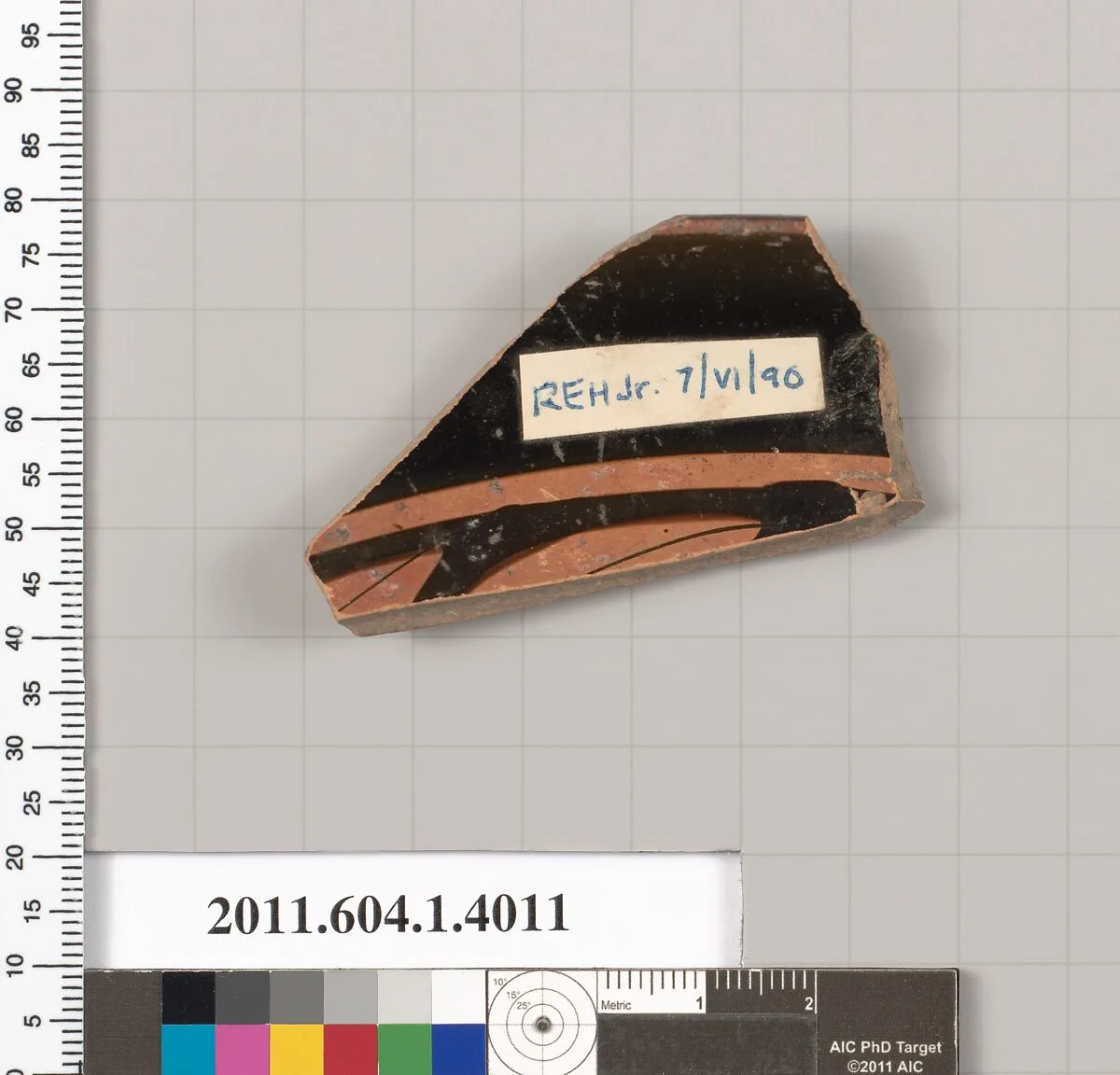 Terracotta rim fragment of a kylix (drinking cup) — Unknown
