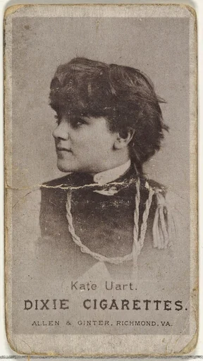 Kate Uart, from the Actresses series (N67) promoting Dixie Cigarettes for Allen & Ginter brand tobacco products