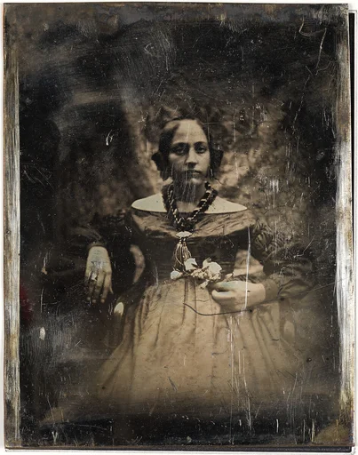 [Young Woman Holding a Flower]