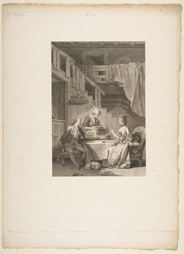 Le Faucon, La Coupe Enchantee, from "Contes et nouvelles en vers par Jean de La Fontaine. A Paris, de l'imprimerie de P. Didot, l'an III de la République, 1795"