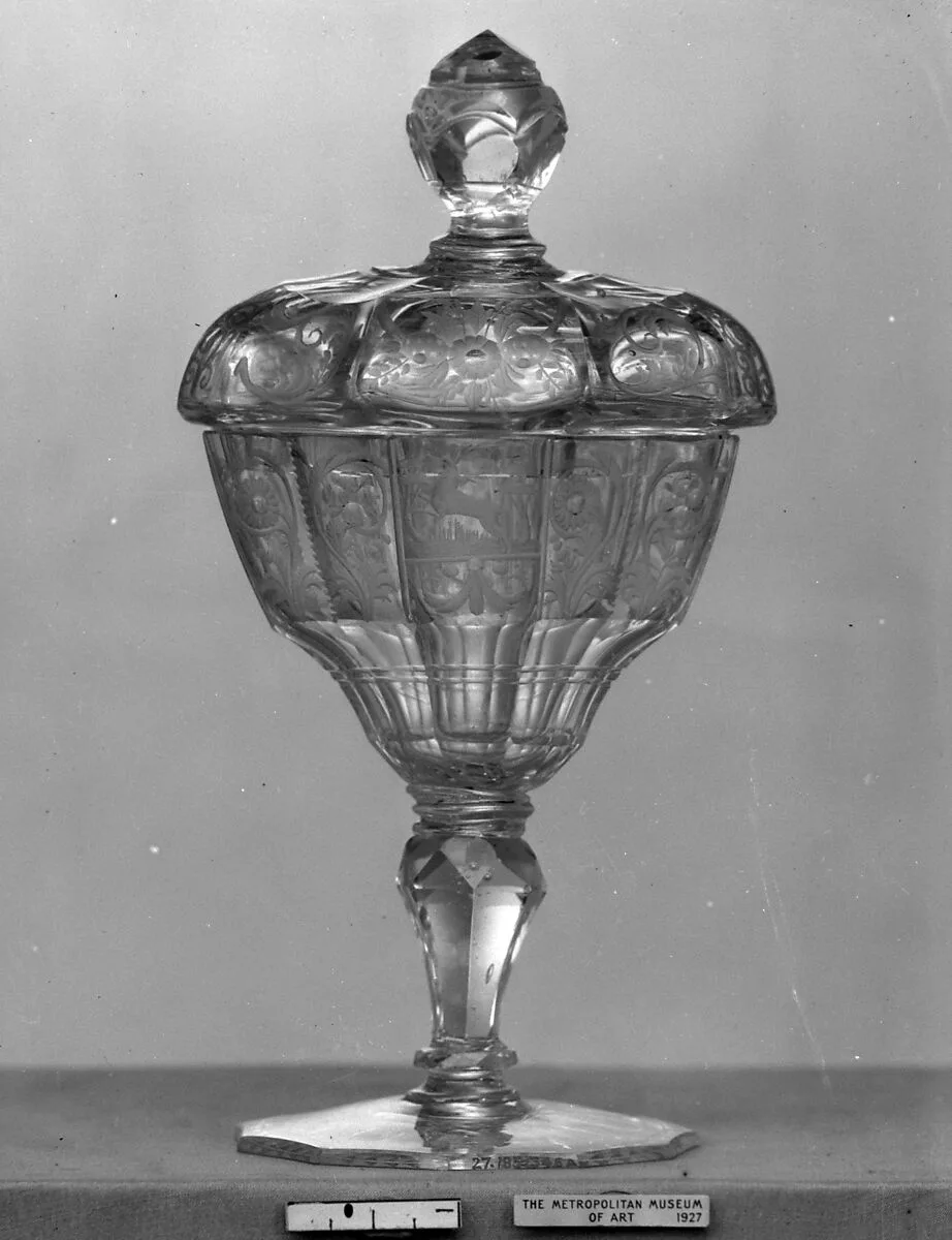 Sweetmeat glass with cover — Unknown