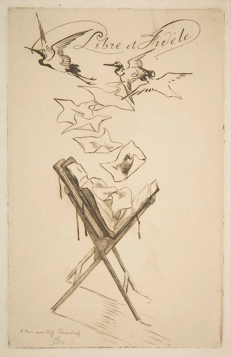 Libre et Fidèle — Philippe Burty|Félix Bracquemond