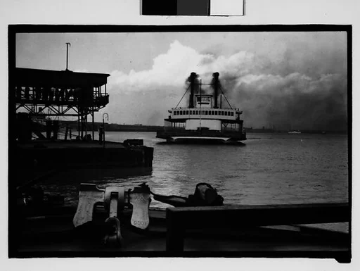 [Steamboat with Dock and Anchor in Foreground, New Orleans, Louisiana]