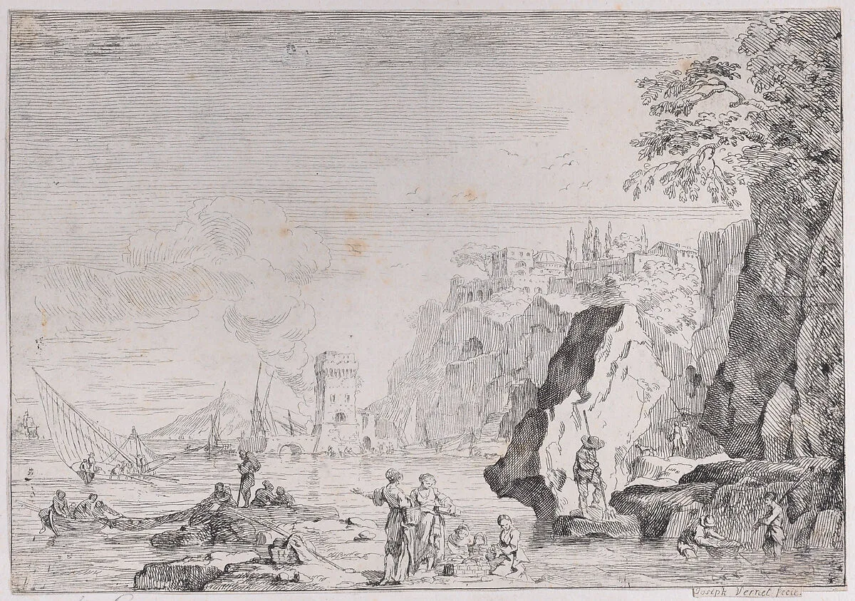 Harbor and Fishermen — Joseph Vernet