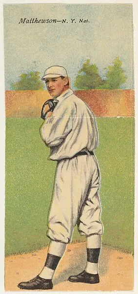 Matthewson, New York, National League, from the Mecca Double Folder series (T201) — Mecca Cigarettes