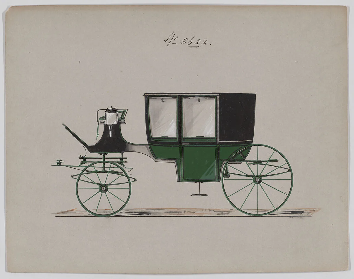 Design for Glass Panel Coach, no. 3622 — Brewster & Co.