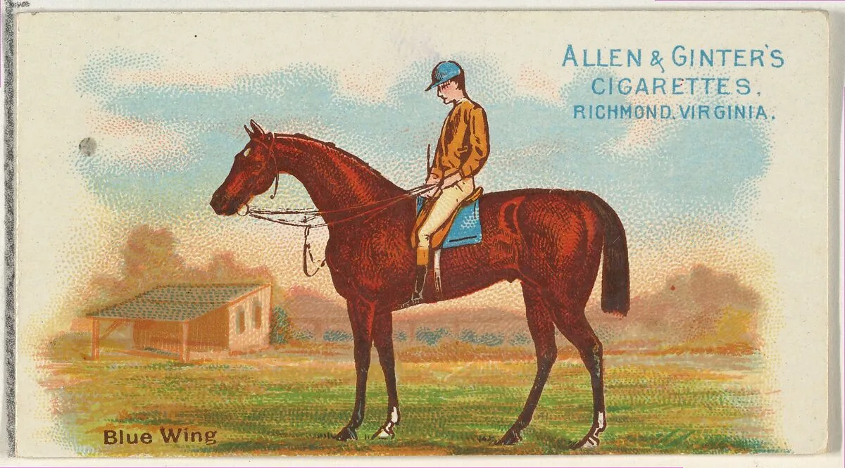 Blue Wing, from The World's Racers series (N32) for Allen & Ginter Cigarettes — Allen & Ginter|Lindner, Eddy & Claus