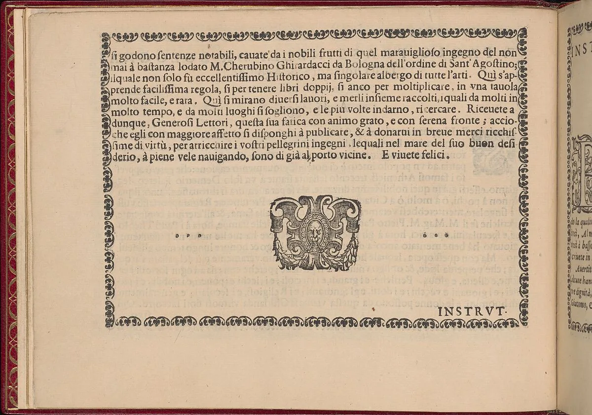 Ghirlanda: Di sei vaghi fiori scielti da piu famosi Giardini d'Italia, page 3 (verso) — Pietro Paulo Tozzi|Libraria del Giesu