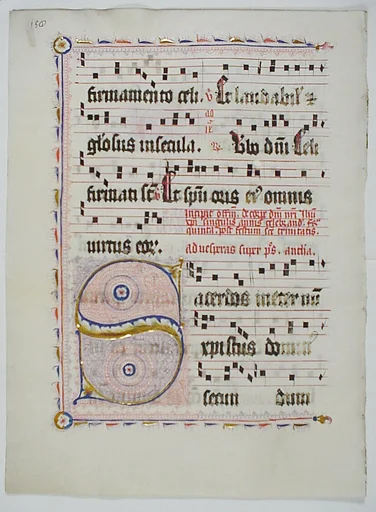 Manuscript Leaf with Initial S, from an Antiphonary