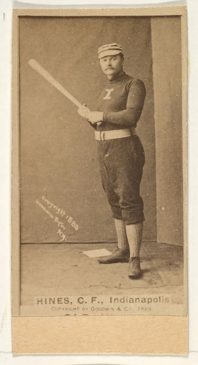 Hines, Center Field, Indianapolis, from the Old Judge series (N172) for Old Judge Cigarettes — Goodwin & Company