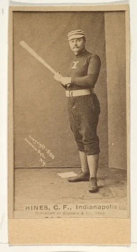 Hines, Center Field, Indianapolis, from the Old Judge series (N172) for Old Judge Cigarettes