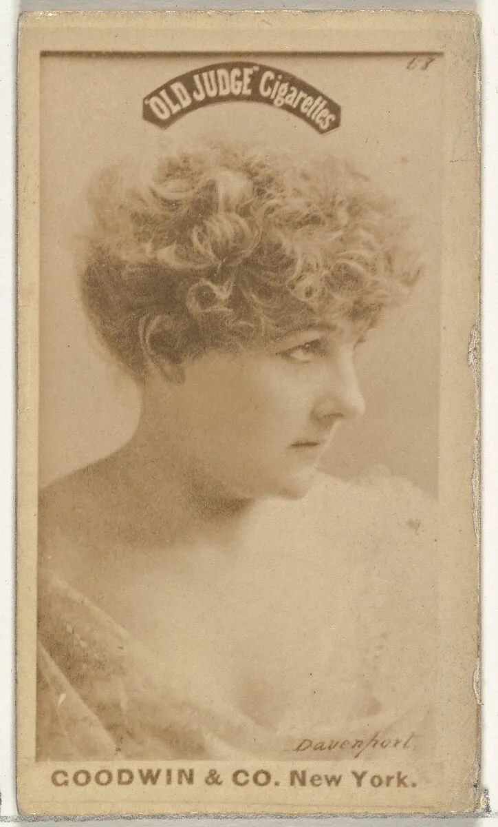 Davenport, from the Actors and Actresses series (N171) for Old Judge Cigarettes — Goodwin & Company