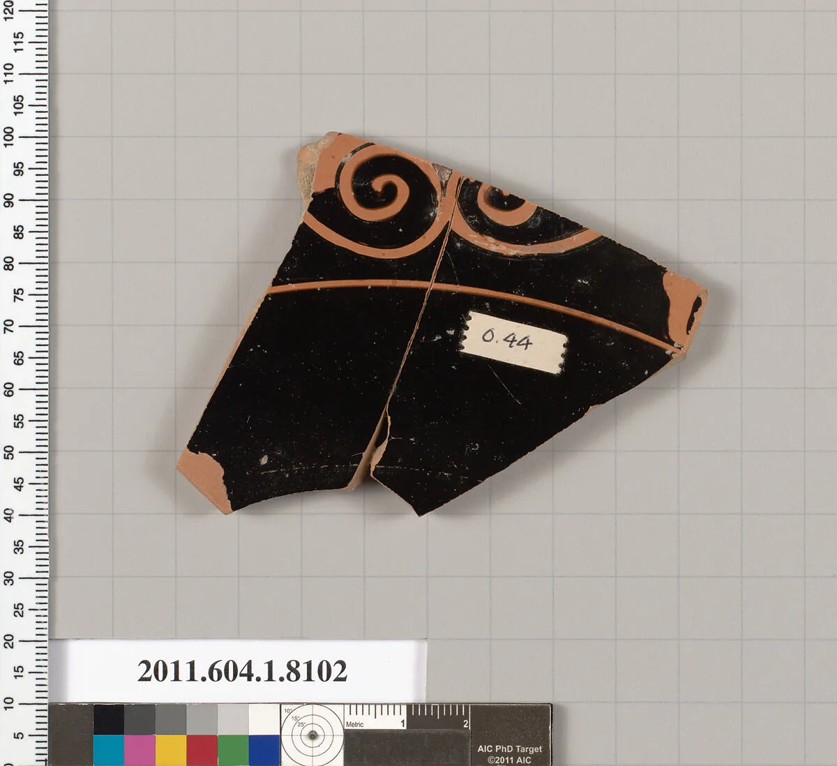Terracotta fragment of a kylix (drinking cup) — Unknown