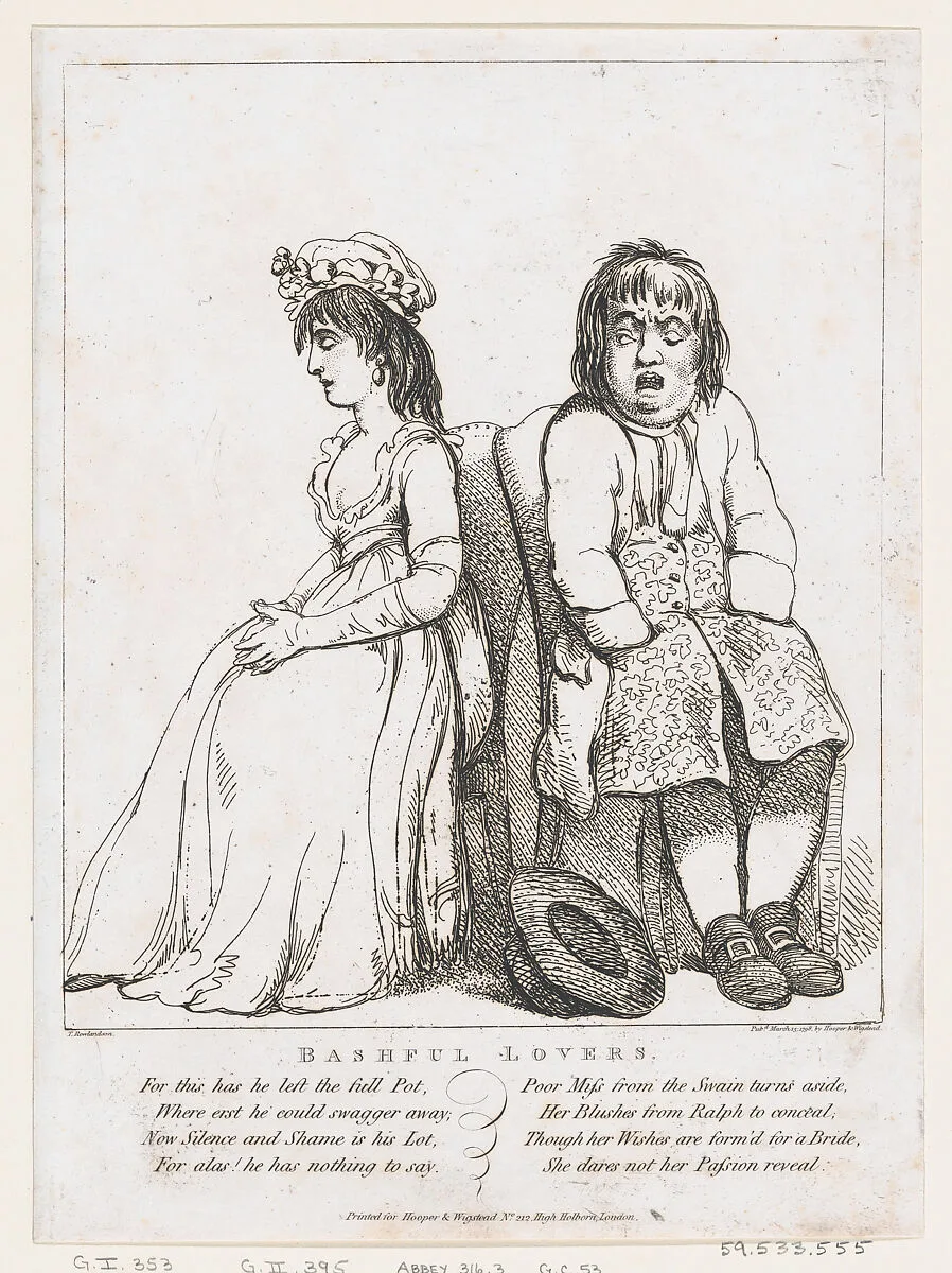 Bashful Lovers — Henry Wigstead|George Murgatroyd Woodward|Thomas Rowlandson