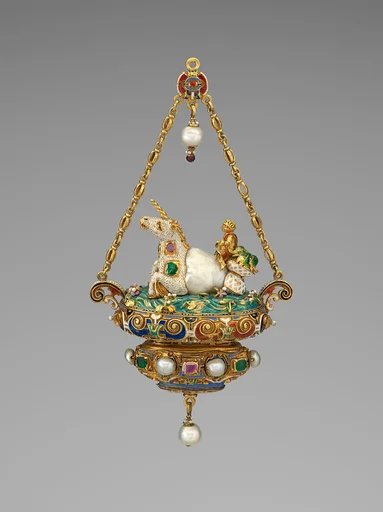 Pendant with a Triton Riding a Unicorn-like Sea Creature