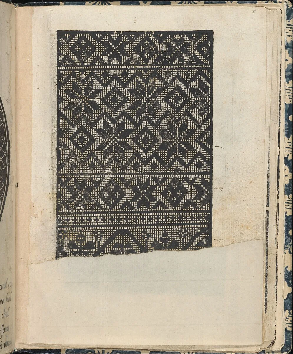 Essempio di recammi, page 5 (recto) — Giovanni Antonio Tagliente|Giovanni Antonio di Nicolini da Sabio e i fratelli