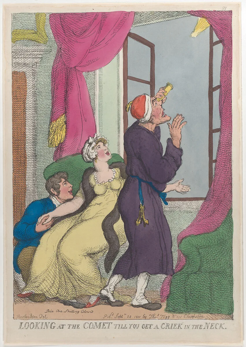 Looking at the Comet till You Get a Crick in the Neck — Thomas Rowlandson|Thomas Tegg