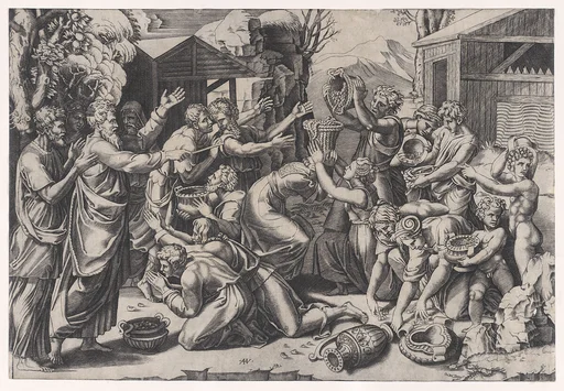 The Israelites Gathering Manna