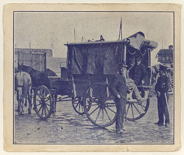 Elaborate preparations for the transportation of the wounded at Gargaresh, from the "Italo-Turco War Series" (T75), issued with Omega Cigarettes by the Turco American Tobacco Company — Turco American Tobacco Company, New York