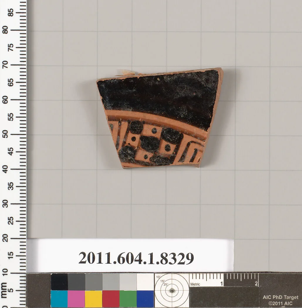 Terracotta fragment of a kylix (drinking cup) — Unknown