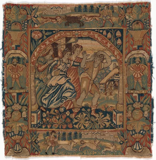 "The Prodigal Son Driven Out by Harlots" from a set of six of The Parable of the Prodigal Son
