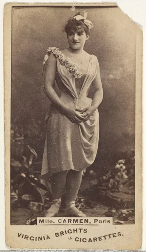 Mlle. Carmen, Paris, from the Actors and Actresses series (N45, Type 1) for Virginia Brights Cigarettes