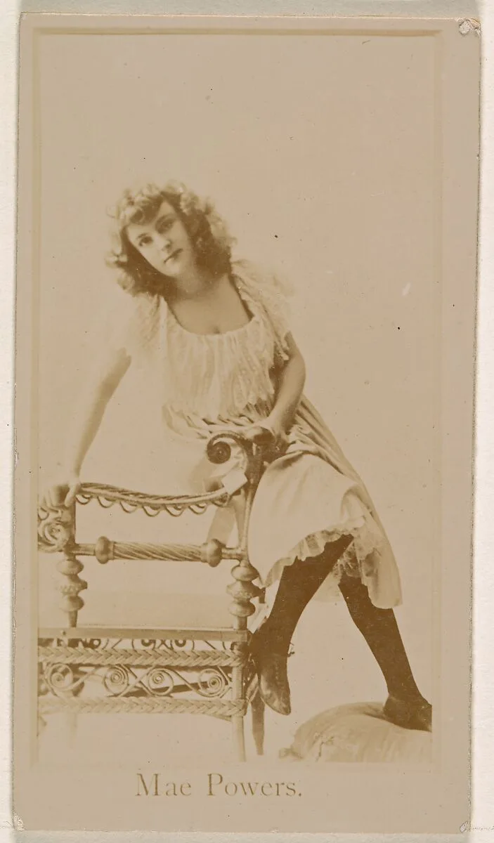 Mae Powers, from the Actresses series (N245) issued by Kinney Brothers to promote Sweet Caporal Cigarettes — Kinney Brothers Tobacco Company