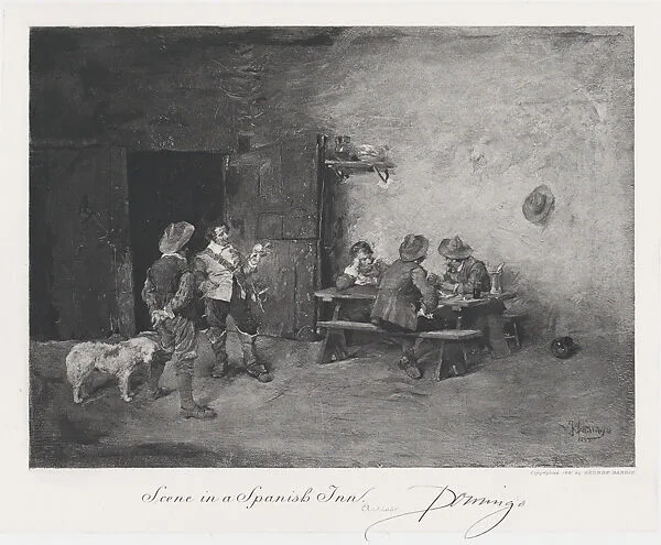 Figures inside a Spanish inn — George Barrie|Francisco Domingo y Marqués