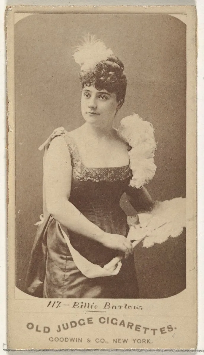 Billie Barlow, from the Actors and Actresses series (N171) for Old Judge Cigarettes — Goodwin & Company