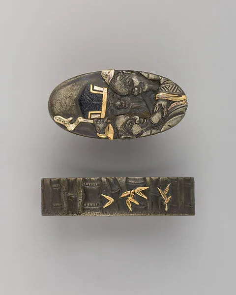 Sword-Hilt Collar and Pommel (Fuchigashira) — Unknown