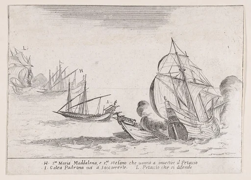 L'Abordage du Taccio (The Colission of Taccio), from Les Combats de Quatre Galères (The Battles of Four Galleys)