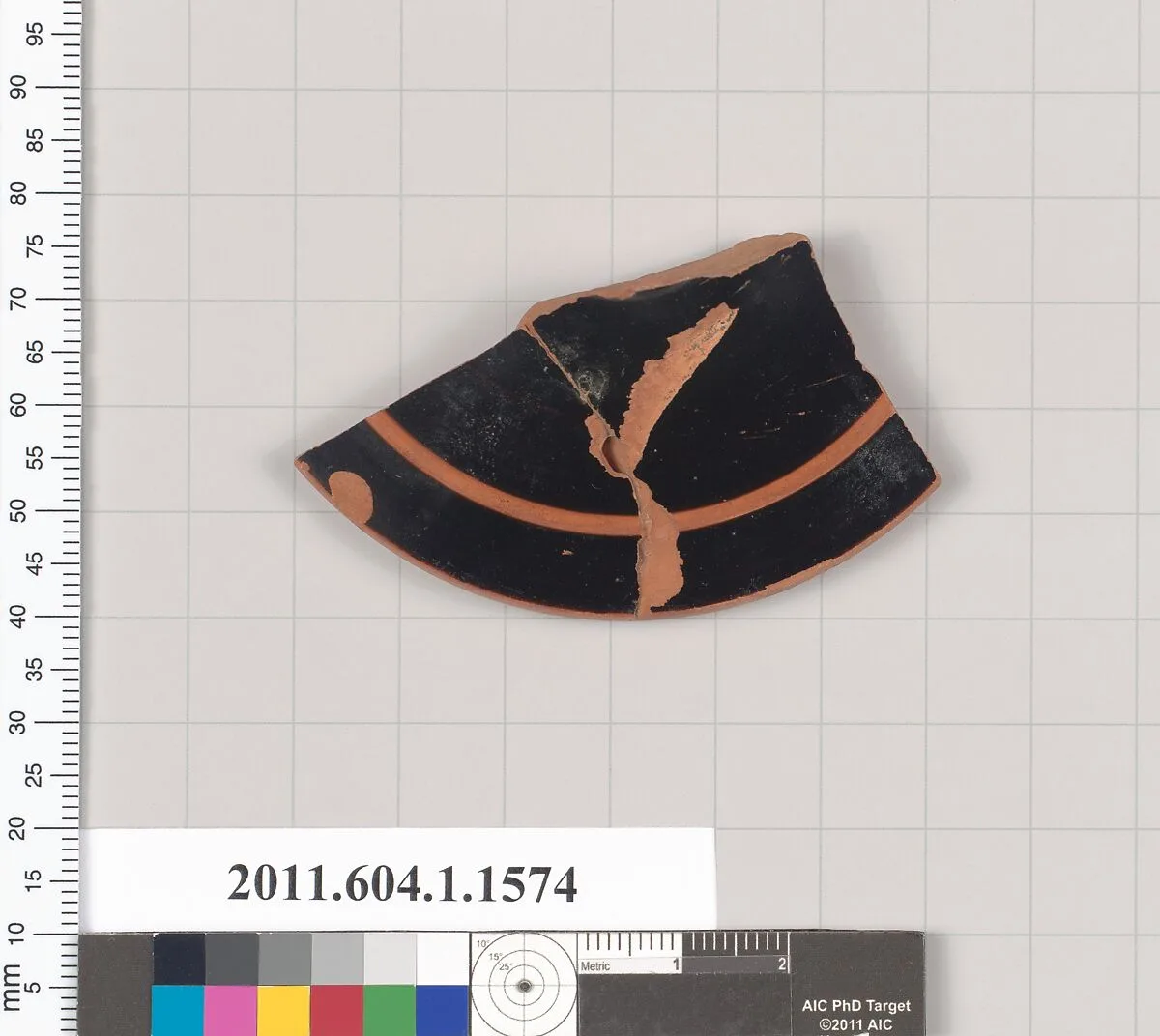 Terracotta fragment of a kylix (drinking cup) — Unknown