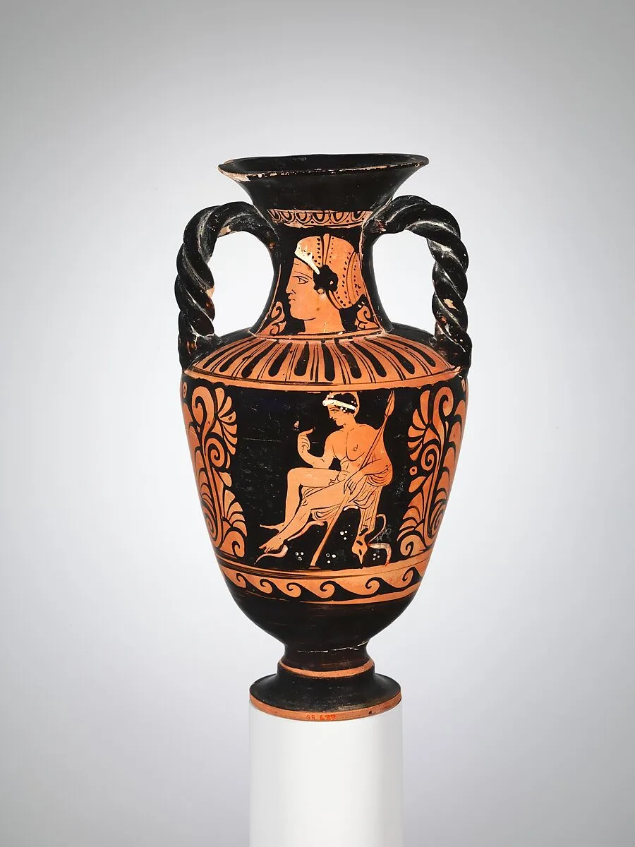 Terracotta neck-amphora with twisted handles (jar) — Pilos Head Group