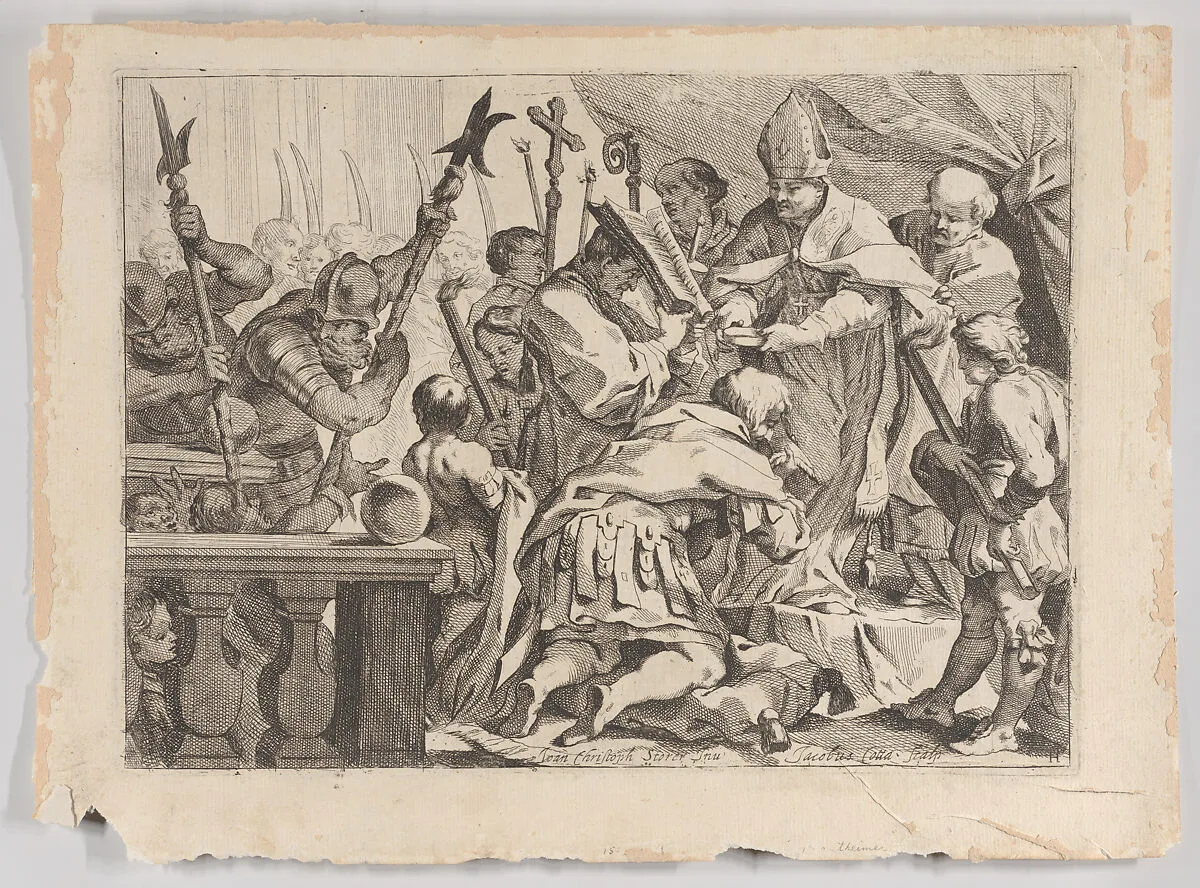 Coronation of Emperor Othon celebrated in San Ambrogio, Milan — Jacopo Cotta|Johann Christophorus Storer