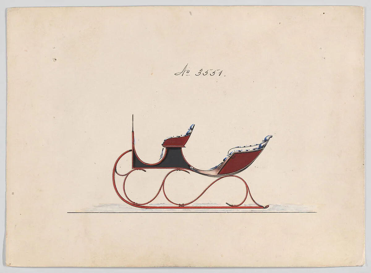 Design for Victoria Sleigh, no. 3551 — Brewster & Co.