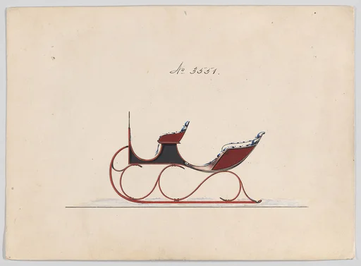 Design for Victoria Sleigh, no. 3551