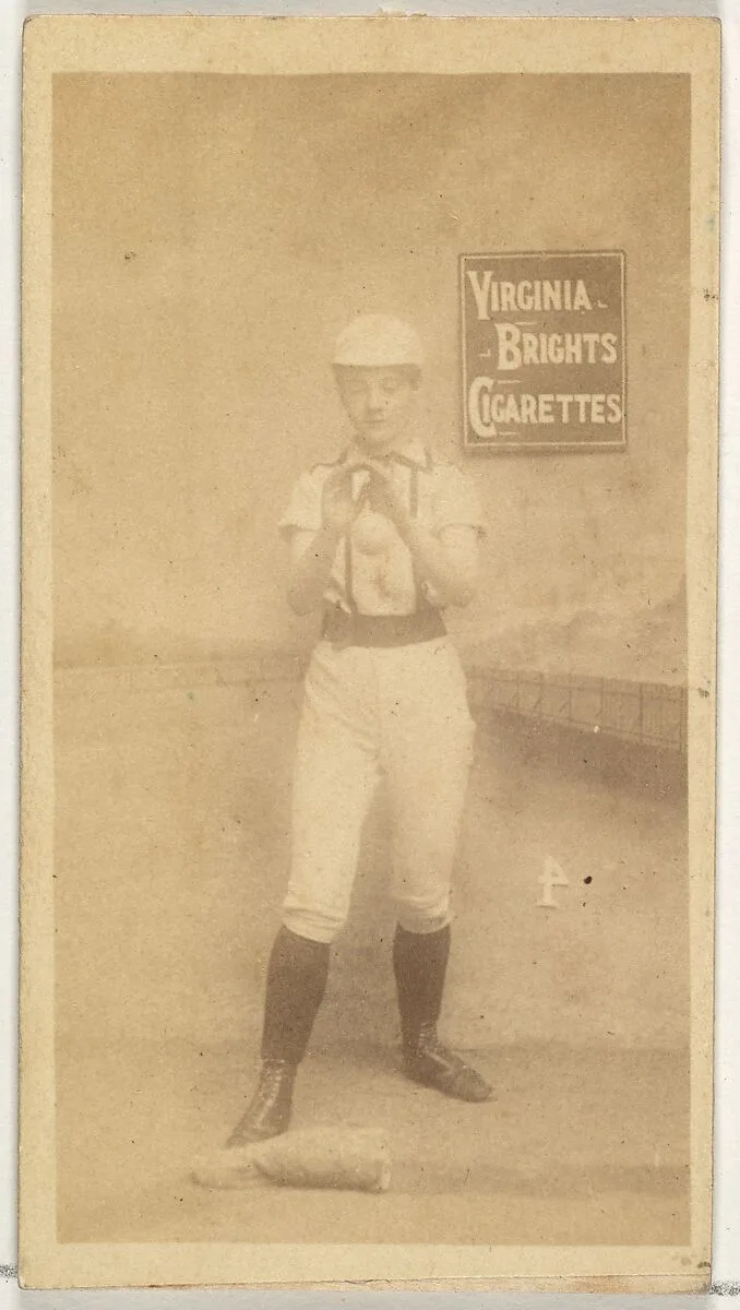 Card 4, from the Girl Baseball Players series (N48, Type 2) for Virginia Brights Cigarettes — Allen & Ginter
